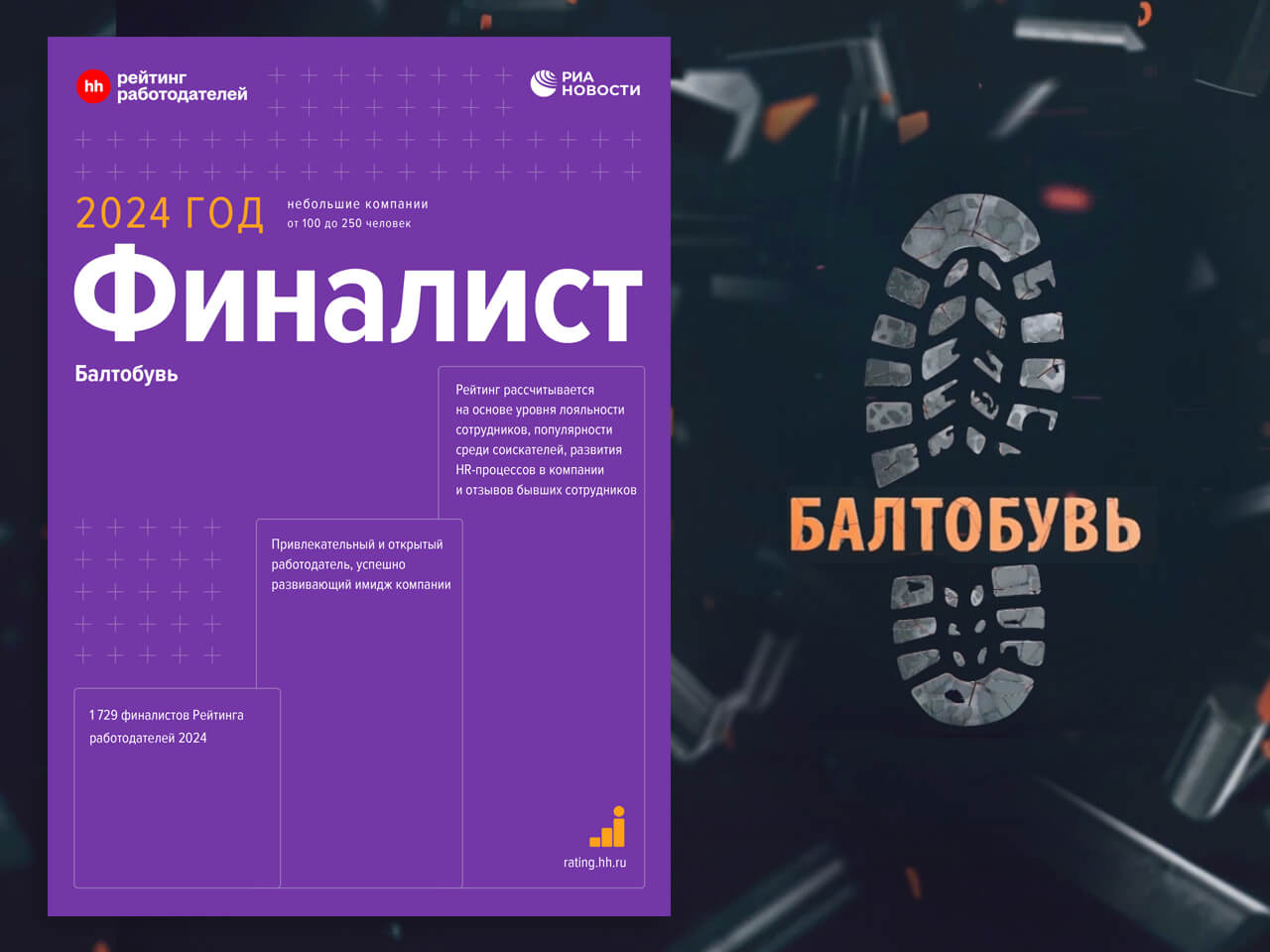 "Балтсейфти" - финалист Рейтинга работодателей России 2025 "Балтсейфти" - финалист Рейтинга работодателей России 2025